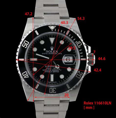 case size rolex submariner|Rolex Submariner case diameter.